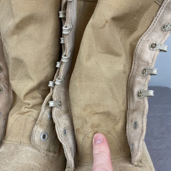 McRae military boots men's 8.5w brown combat Vibram sole NO LACES - Picture 3 of 7